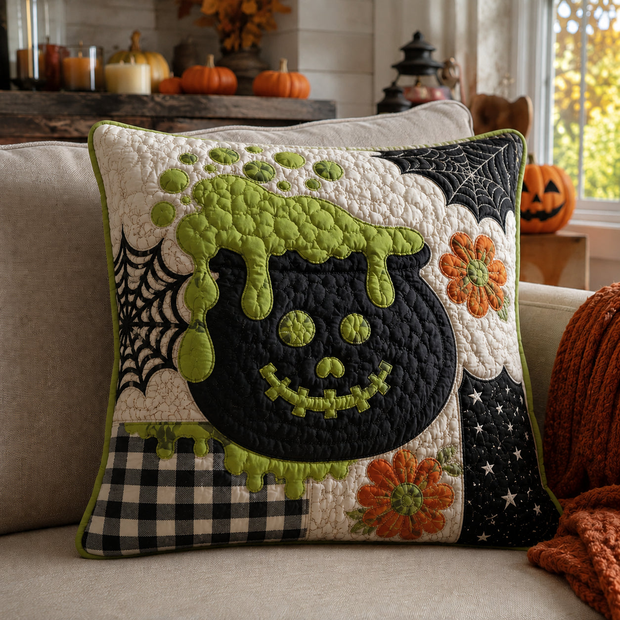 Ghostly Potions Quilted Pillow Case NCU0PTT3243