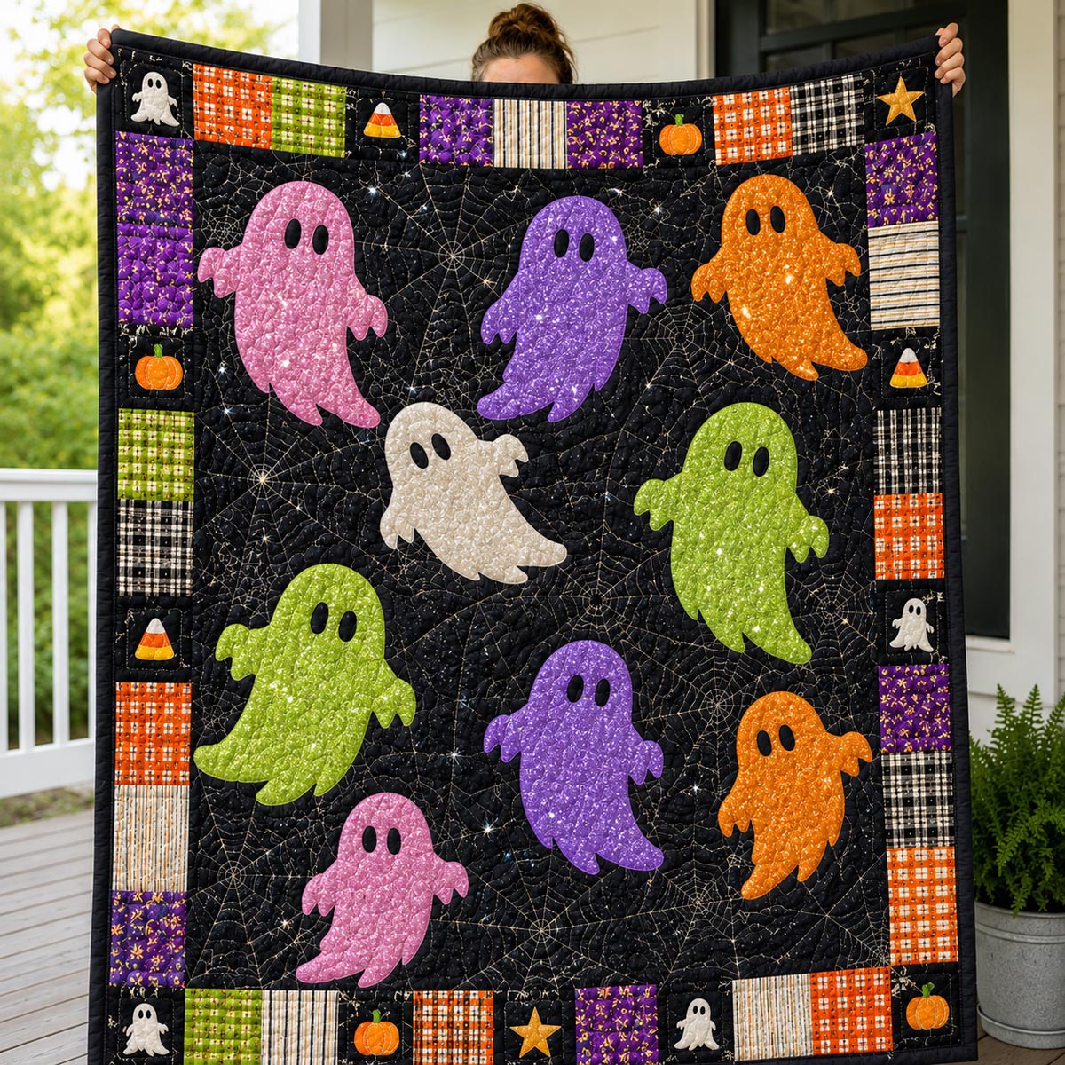 Ghostly Gathering Quilted Blanket NCU0DV2217