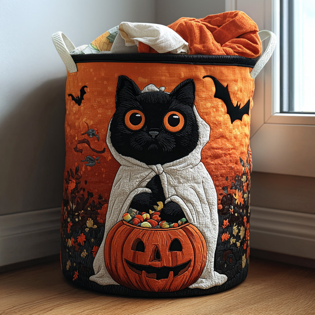 Ghostly Gaze Quilted Laundry Basket NCU0PVL523