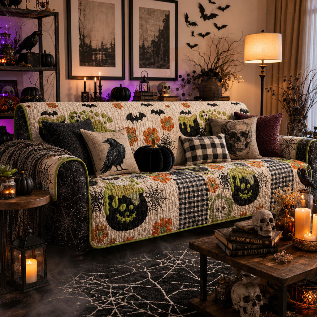 Ghostly Potions Quilted Sofa Cover NCU0PTT3243