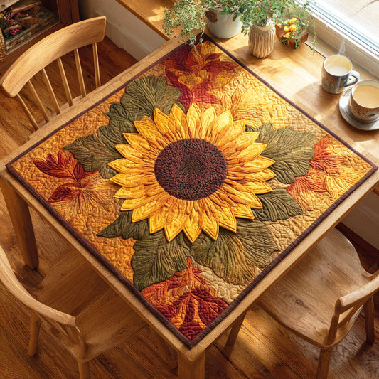 Giant Bloom Sunflower Quilted Table Topper NCU0NTD435