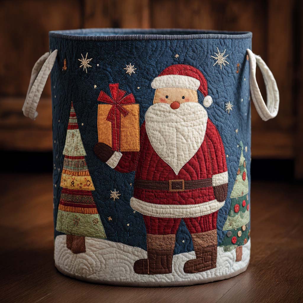Gift Santa Quilted Laundry Basket NCU0NNT1757
