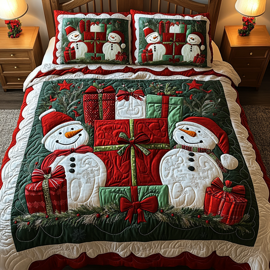 Gifted Joy 3-Piece Quilted Bedding Set NCU0VH693