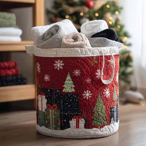 Gifting Season Quilted Laundry Basket NCU0PTT1576