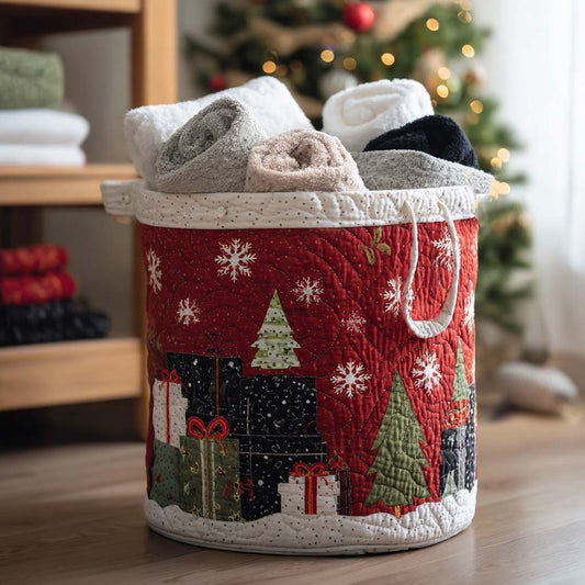 Gifting Season Quilted Laundry Basket NCU0PTT1576