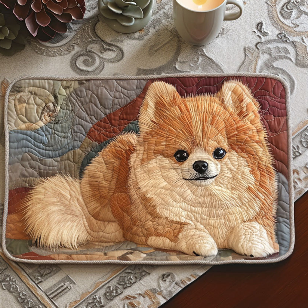 Gilded Pup Quilted Placemat NCU0NNT722