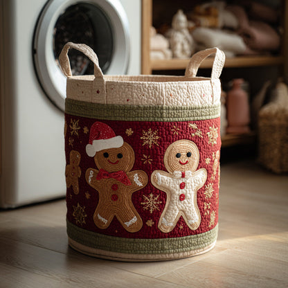 Gingerbread Couple Laundry Basket NCU0HNH113