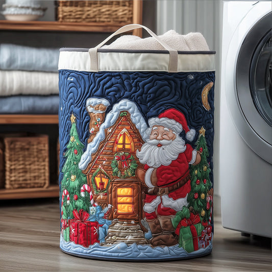 Gingerbread Dream Quilted Laundry Basket NCU0TH3156