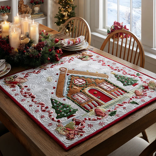 Gingerbread Dreams Quilted Table Topper NCU0DV921