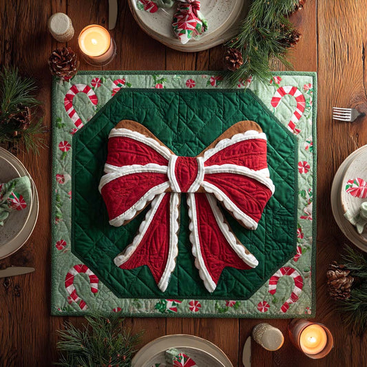 Gingerbread Gift Quilted Table Topper NCU0NXD159