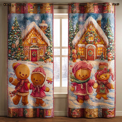 Gingerbread Hugs Quilted Curtains NCU0NXD896