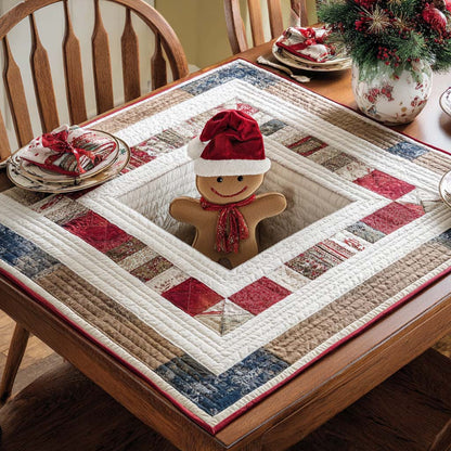 Gingerbread Joy Quilted Table Topper NCU0NNT1732