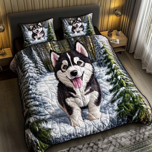 Glacier Heart 3-Piece Quilted Bedding Set NCU0NNT792