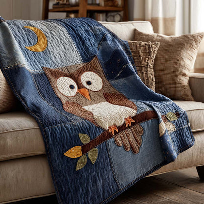 Glimmering Night Owl Quilted Blanket NCU0NNT2160
