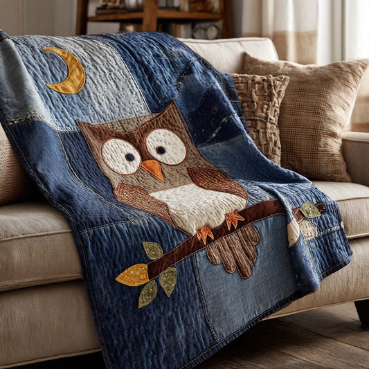 Glimmering Night Owl Quilted Blanket NCU0NNT2160