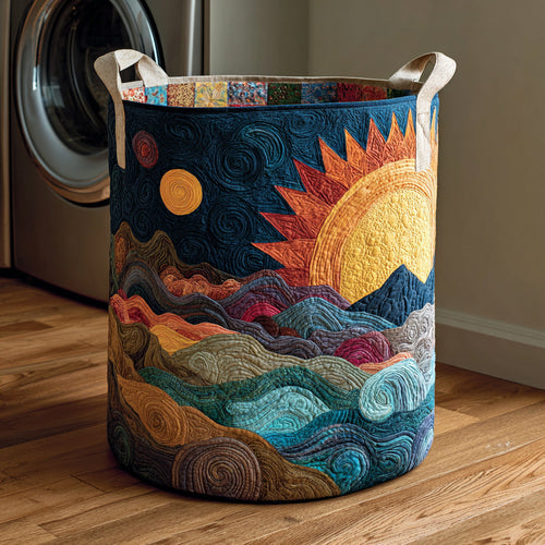 Glimmering Sun Quilted Laundry Basket NCU0HNH105
