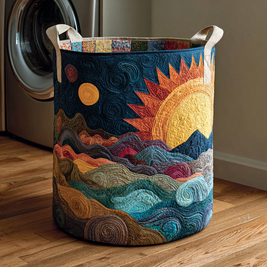 Glimmering Sun Quilted Laundry Basket NCU0HNH105