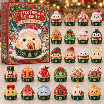 CHRISTMAS KICKOFF 40% OFF - Glitter Dumpling Advent Calendar 2026 - 24-Day Festive Countdown, Acrylic Charms Blind Box - Gift For Christmas Lovers AC0TV001