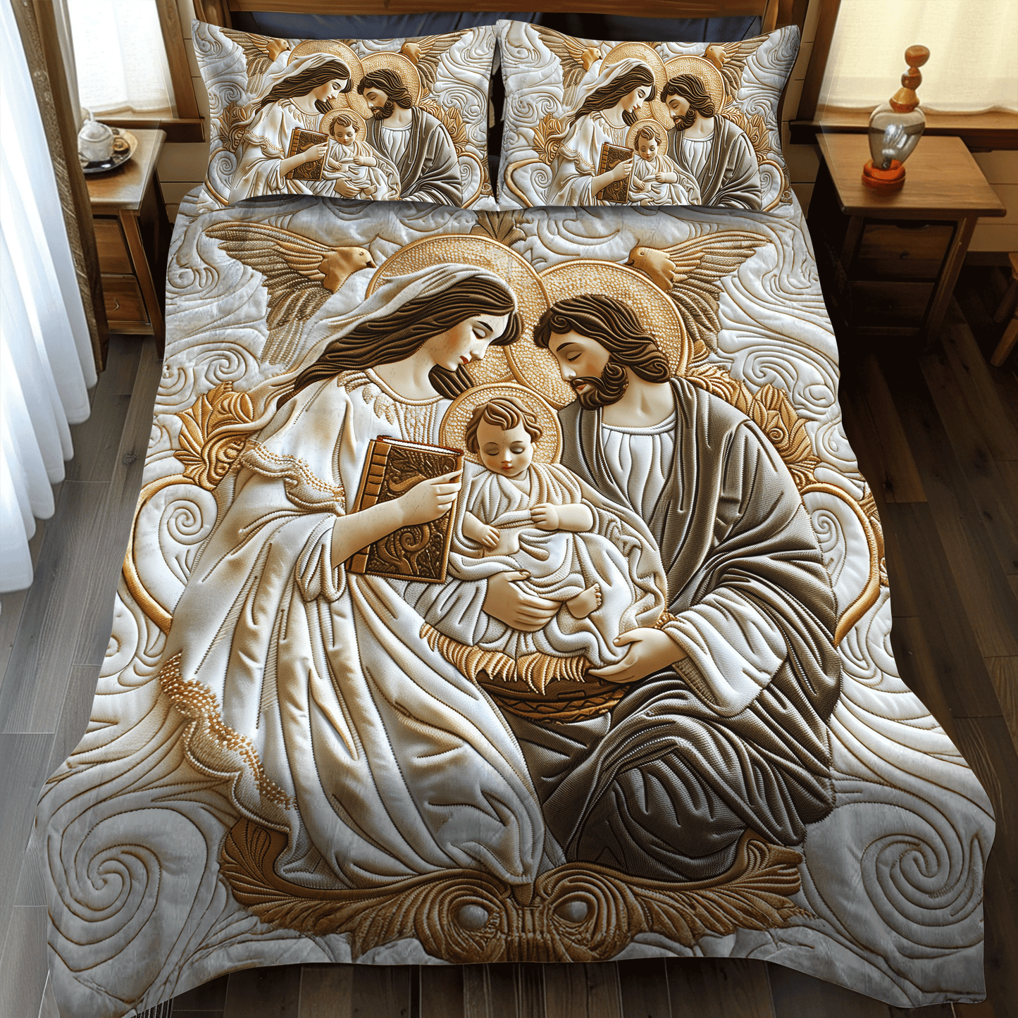 Glorious Christmas Quilted Bedding Set NCU0DV1810