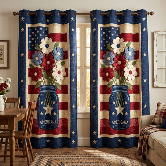 Glory Bloom Quilted Curtains NCU0NTD1779