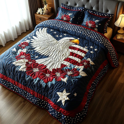Glory Eagle 3-Piece Quilted Bedding Set NCU0NTD1756