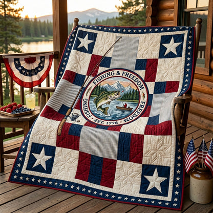 Glory Fishing Quilted Blanket NCU0HNH1094