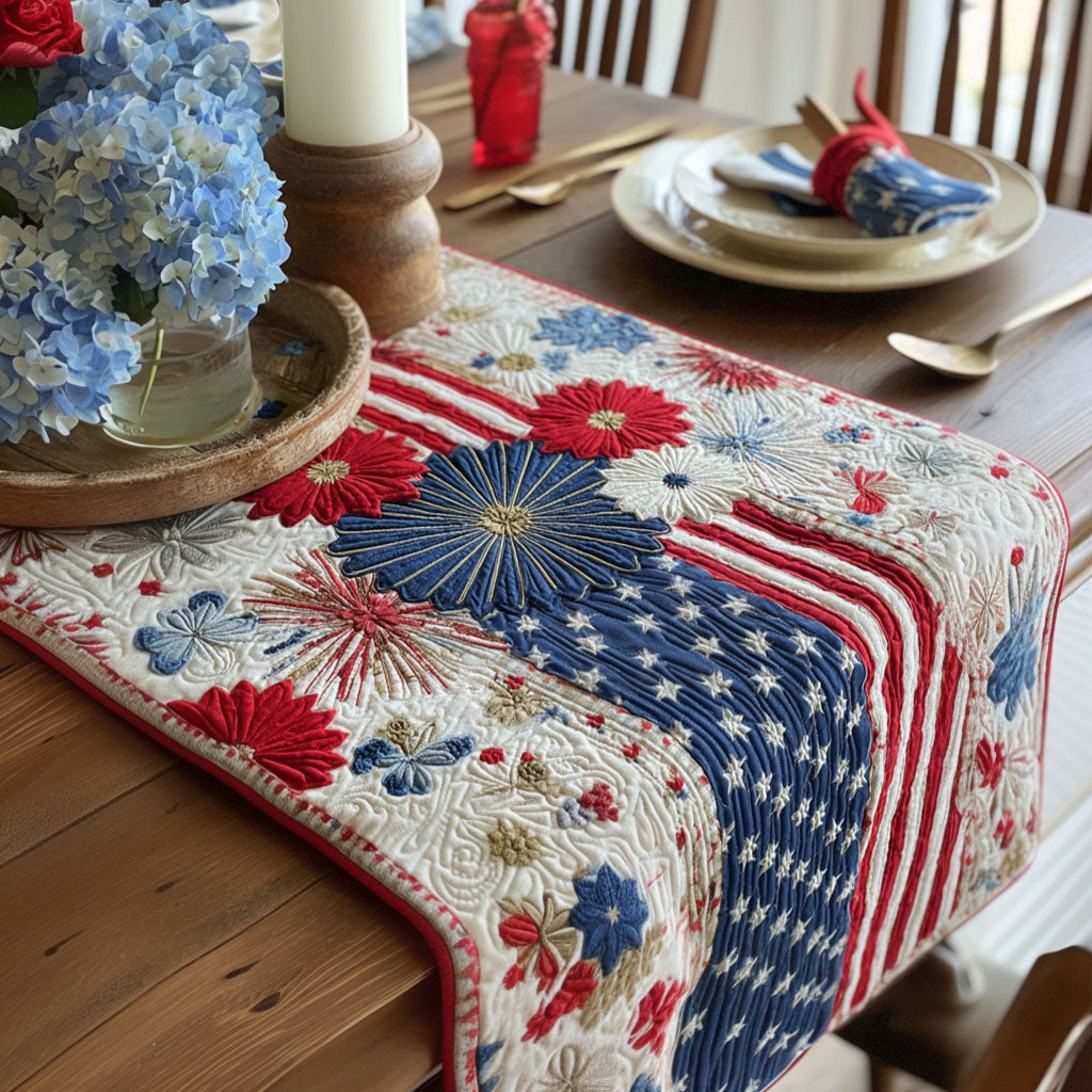 Glory Glow Quilted Table Runner NCU0PTT3146