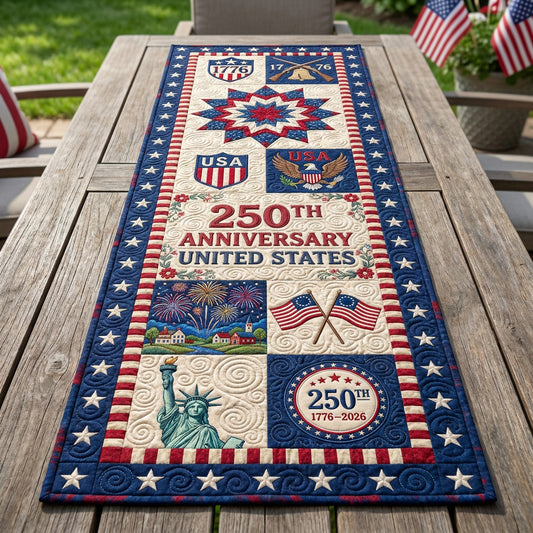 Glory Patchwork Quilted Table Runner NCU0NTV1048
