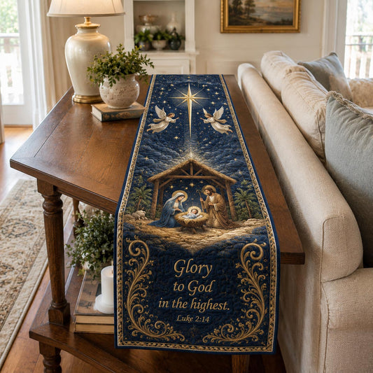 Glory to God Quilted Table Runner NCU0DV2294