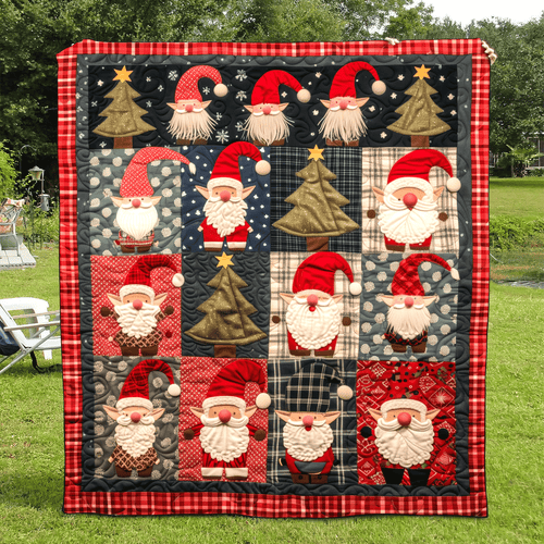 Gnome Adventure Quilted Blanket NCU0TH1029