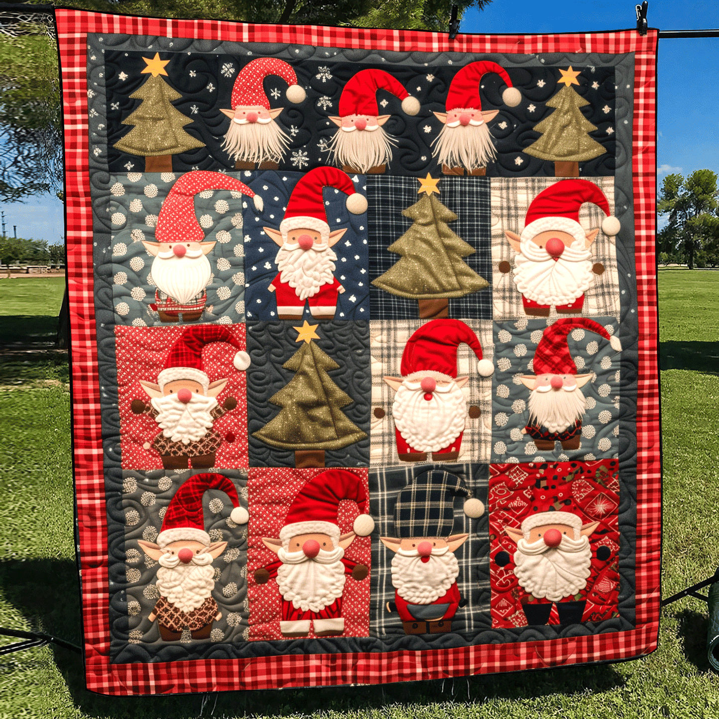 Gnome Adventure Quilted Blanket NCU0TH1029