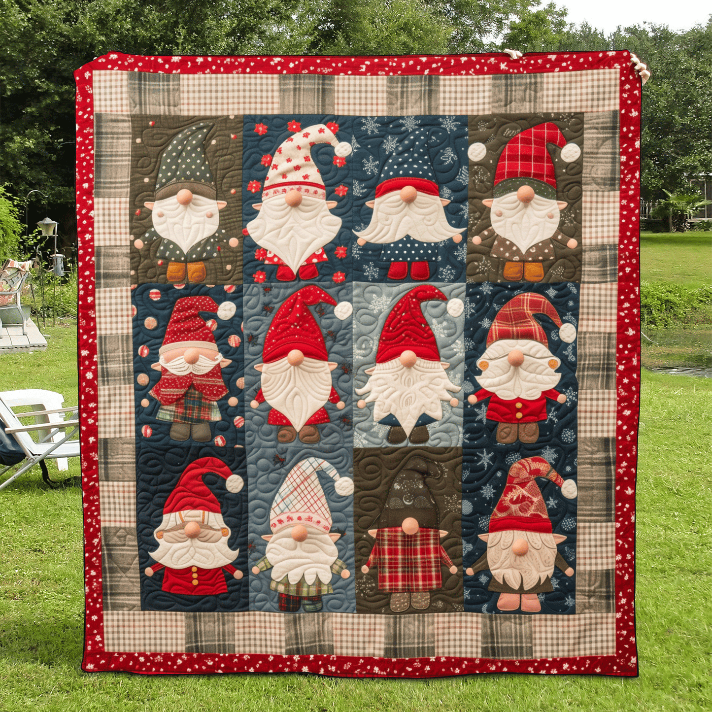 Gnome Family Quilted Blanket NCU0TH1031