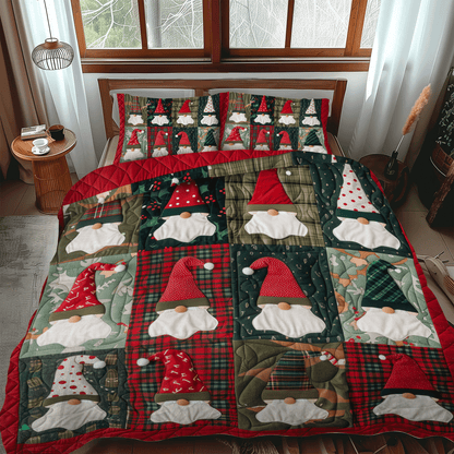 Gnome Party 3-Piece Quilted Bedding Set NCU0TH1051