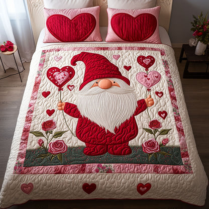 Gnome Sweet Gnome 3-Piece Quilted Bedding Set NCU0NNT196