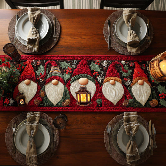Gnome Adventure Quilted Table Runner NCU0HNH696