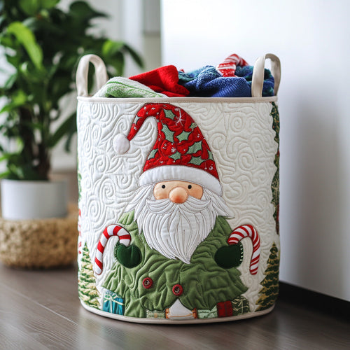 Gnome Cheer Quilted Laundry Basket NCU0DV893