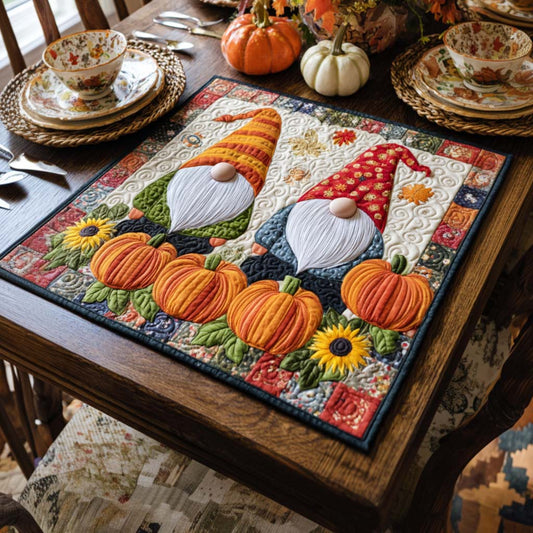 Gnome Cozy Harvest Quilted Table Topper NCU0NNT1250