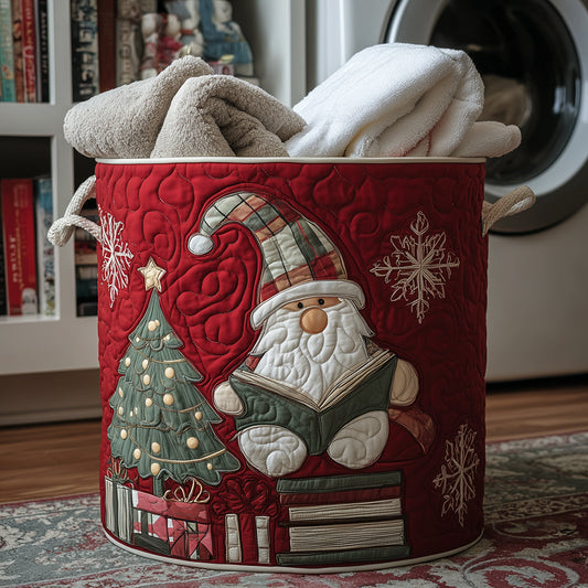 Gnome Dreams Quilted Laundry Basket NCU0TH3236