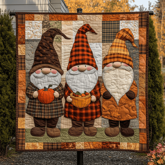 Gnome Fall Fest Quilted Blanket NCU0TH1822