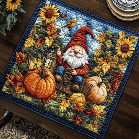 Gnome Fall Wishes Quilted Table Topper NCU0NNT1228