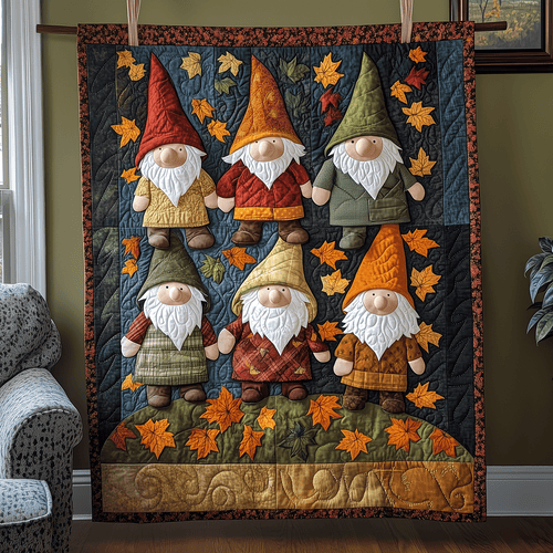 Gnome Harvest Quilted Blanket NCU0TH1867