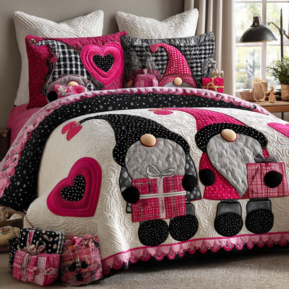 Gnome Heart Magic 3-Piece Quilted Bedding Set NCU0NNT2687