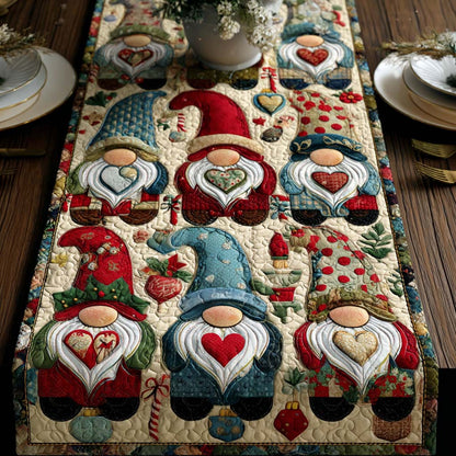 Gnome Hearts Quilted Table Runner NCU0NNT1784