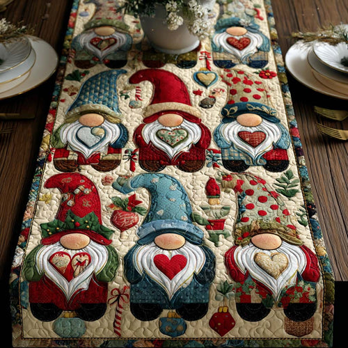 Gnome Hearts Quilted Table Runner NCU0NNT1784
