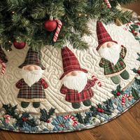 Gnome Joy Christmas Quilted Tree Skirt NCU0DDK1434