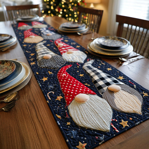 Gnome Starry Quilted Table Runner NCU0HNH703
