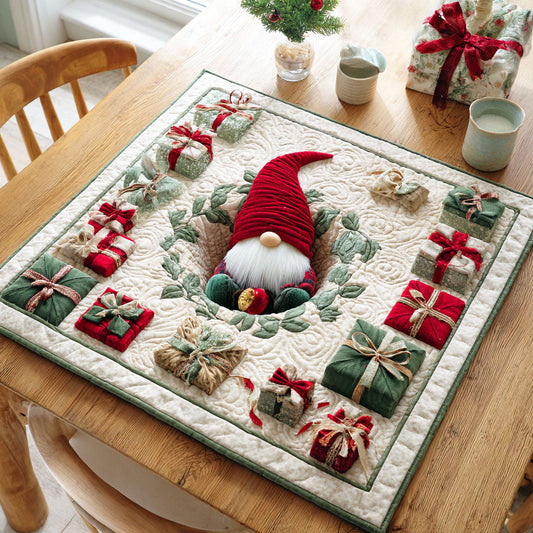 Gnome Surprise Quilted Table Topper NCU0NTD497