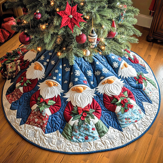 Gnome Village Glow Christmas Quilted Tree Skirt NCU0NTD741