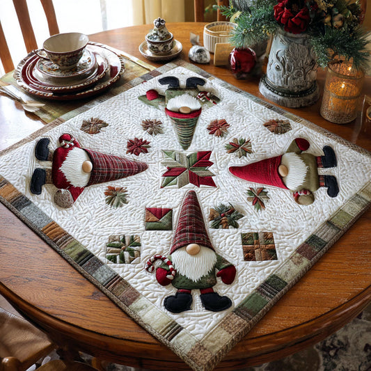 Gnome for the Holidays Quilted Table Topper NCU0PTT1267