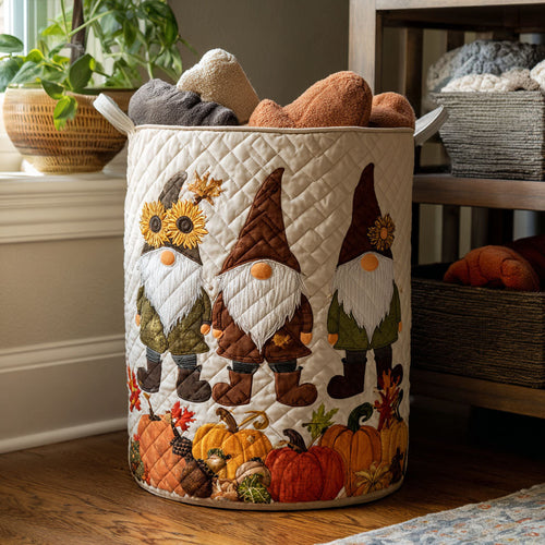 Gnome of the Woods Quilted Laundry Basket NCU0PTT969